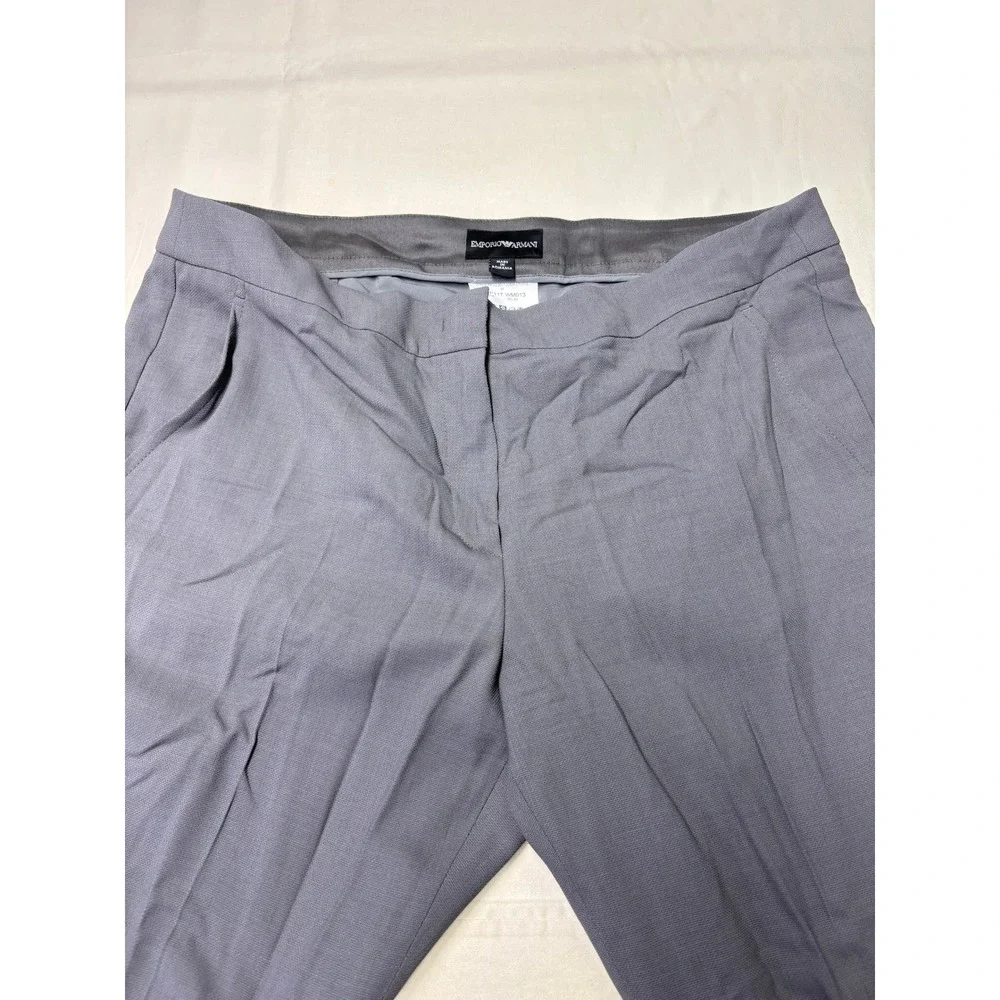 Emporio Armani Mens Gray Virgin Wool‎ Blend Dress Pants Size 36X29 IT WNP11T